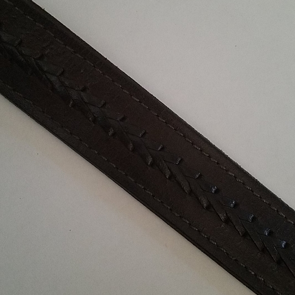 Brown leather belt - Picture 3 of 7
